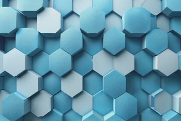 Fototapeta premium Digital Turquoise Hexagon Abstract Clean Background.