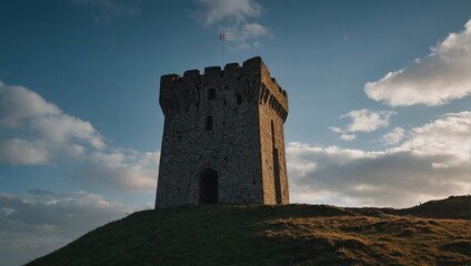 Obraz premium The archer tower stands resilient, a symbol of hope for future days