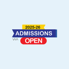 Admissions Open Offer Tag Banner Design Social Media School College Education
