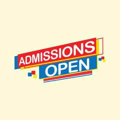Admissions Open Offer Tag Banner Design Social Media School College Education