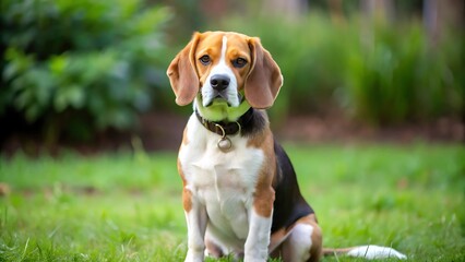 Cute Beagle Dog Sitting
