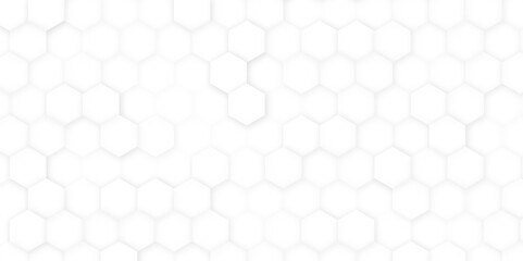 Black honeycomb on a white background. Vector seamless geometric pattern. Modern thin hexagon grid texture.