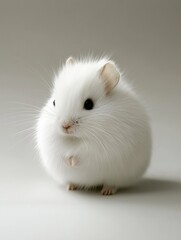 Fluffy, round little white rabbit