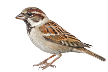 Close-Up of an Adult Sparrow Isolated on a transparent Background Perfect for Nature and Wildlife Illustrations