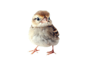 Obraz premium Sparrow Chick Isolated on transparent Background - Perfect for Educational Materials and Wildlife Publications