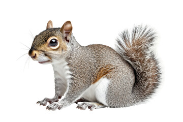 Obraz premium Cute Squirrel Isolated on a transparent Background Perfect for Nature-Themed Projects and Educational Uses