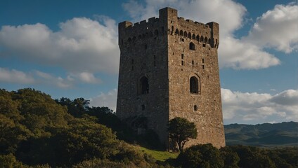 The archer tower’s stone walls echo the tales of ancient warriors and their valor