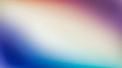 Magenta orange blue retro white grainy backdrop design. Abstract retro noisy lines color wave or flow with white background, header, poster template, empty space.