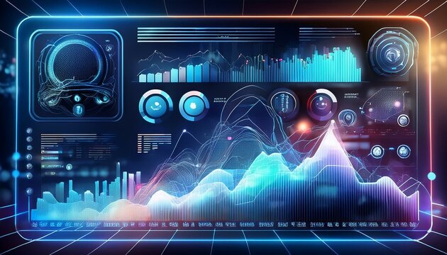 Hologramm Musik Diagramm Darstellung K&uuml;nstliche Intelligenz 
