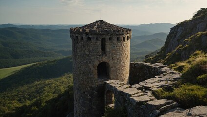 The majestic archer tower illuminates the night sky, enchanting all who behold it