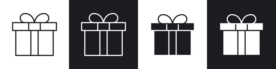 Present gift box icon