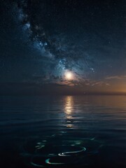 a calm sea with beautiful lighting