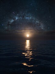 a calm sea with beautiful lighting