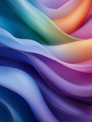 Obraz premium Colorful flowing abstract gradient shapes