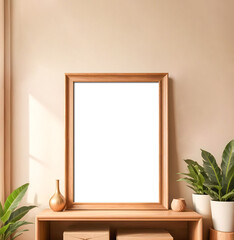 Wood frame decoration interior living room and kitchen wall light sunshine bright 