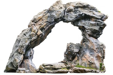 Beautiful cutout for an artificial rock archway. Generative Ai