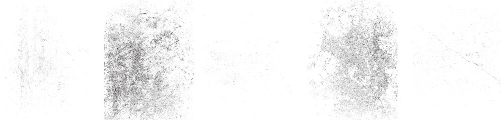 Grunge textures set. Collection of vector, distress, textures .Simply Place grungy textured overlay over any Object to Create grunge ,dirty effect .Various distressed texture for your design. 