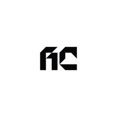 AC monogram logo design letter text name symbol monochrome logotype alphabet character simple logo