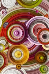 A Dynamic and Colorful Abstract Pattern with Spiraling Geometric Designs in Modern Art.