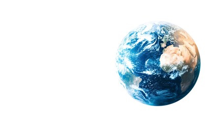 Fototapeta premium Earth isolated on the white background. Science photo with copy space. 
