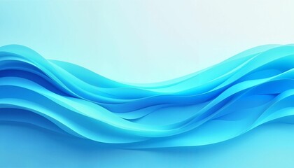 Background with abstract flowing blue waves in different shades, symbolizing the concept of water or technology