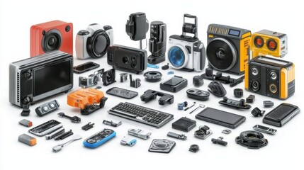 Disassembled Electronics   Gadgets  Devices  Parts  Components