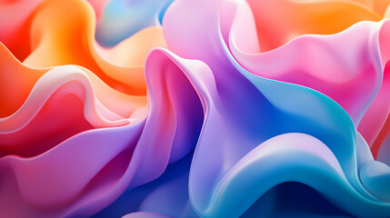 Obraz premium Vibrant Wave of Colorful Fabric Textures in Abstract Composition