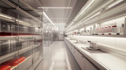 Naklejka premium Modern Laboratory for Cultured Meat Production
