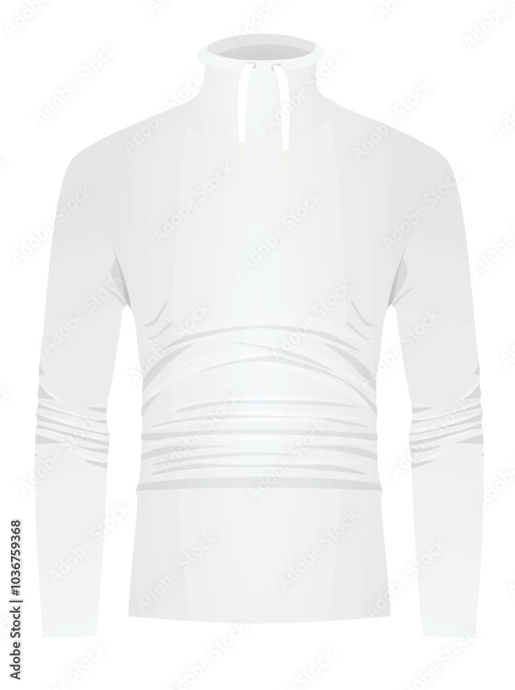 Poster White roll neck shirt. vector illustration