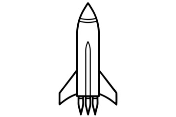 Rocket line icon vector illustration.