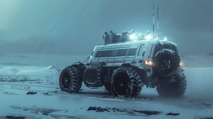 Adaptive Research Vehicle in Blizzard Conditions