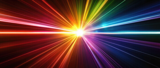 A Spectrum Of Colors Streaming From A Bright Center