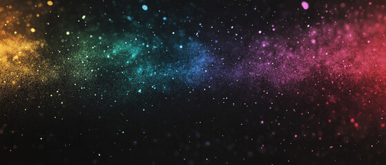 Naklejka premium Nebulous Collection Of Hues Across A Dark Space Canvas