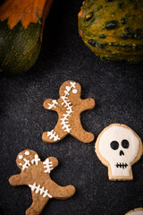 Halloween scary gingerbread cookies for party