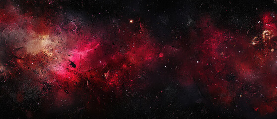 Expansive Red Cosmos Explores Celestial Phenomena.