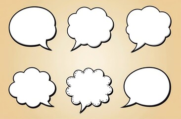 Comic speech bubbles. Set of speech bubbles. Empty Dialog Clouds. Illustration for Comics Book, Social Media Banners, Promotional Material. Blank empty speech bubbles for infographics. Vector graphics