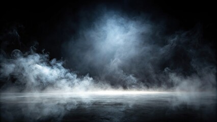 Abstract image with leading lines and foggy foreground