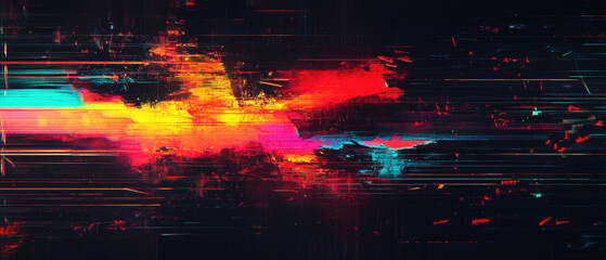 Dynamic Red And Blue Abstract Digital Art Display