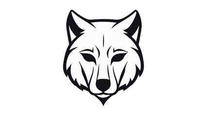 icon of a wolf, wolf head shape outline vector illustration © Giorgi