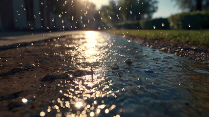 Water drops, background, water drops on leaves, water drops on sand, water drops on the ground, water drops on ice, water drops on snow, pattern 19