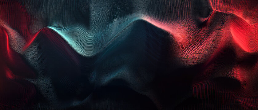 Vivid Abstract Landscape In Complex Digital Rendering