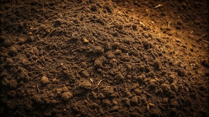 Aerial view of dark clay ground with shades of straw and ash