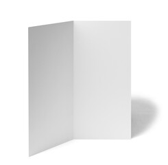 folded leaflet white blank paper template book
