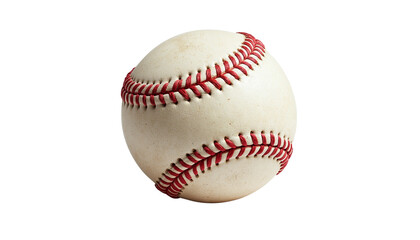 Classic Baseball Sphere with Red Stitching and White Surface