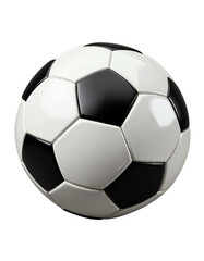 Classic Black and White Soccer Ball on a Neutral Background