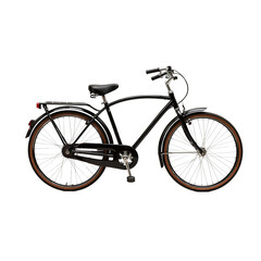 Fototapeta premium Classic Black Bicycle with Brown Tires and Simple Design.