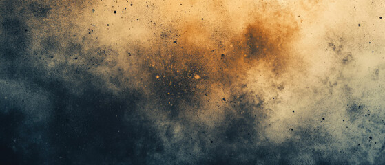 Ethereal Dust Cloud With Warm Tones On Dark Canvas