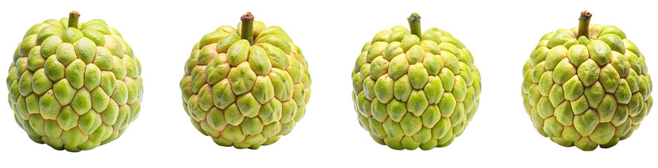 Obraz premium Annona squamosa fruit isolated on transport background, cut out.