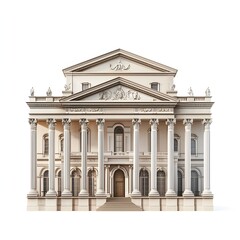 Obraz premium Majestic Neoclassical Opera House with Ornate Columns and Facade Representing Culture and Elegance
