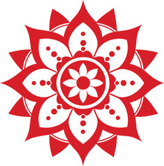 Indian traditional mandala art design line art